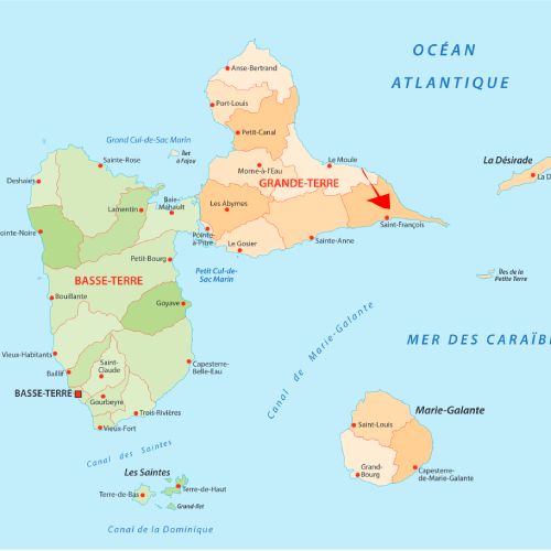location voiture Guadeloupe localisation